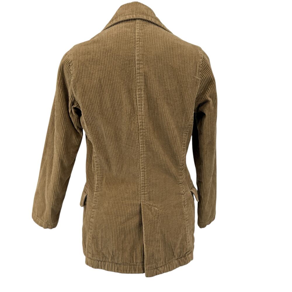 Sybilla Corduroy Pinwhale Jacket Small Women's Brown Classic Double Breasted - Picture 2 of 11